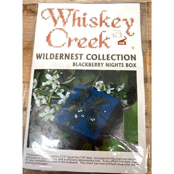 RARE Whiskey Creek Ink Blackberry Nights Box Cross-Stitch Kit, Beads - Picture 2 of 5